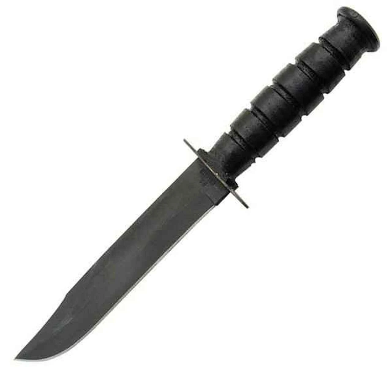 Ontario Marine Combat Knife, 12" Overall, w/ Black Leather Belt Sheath 1 Ontario Marine Combat Knife, 12" Overall, w/ Black Leather Belt Sheath