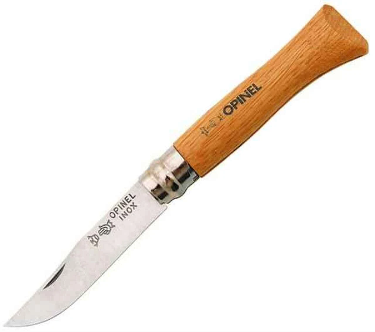 Opinel INOX OP00981, 3 5/8" Closed, Oak Handle-01608 1 Opinel INOX OP00981, 3 5/8" Closed, Oak Handle-01608
