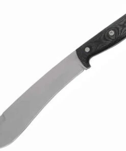 Entrek Destroyer, Bead Blast Finish, Black Canvas Micarta Handle, Black Kydex Belt Sheath