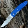 Fallkniven PCRB Lightweight Folder, 2.87" Laminated Cobalt Steel with Royal Blue Grilon Handle