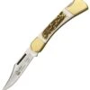 Puma Earl Stag Lockback, Genuine Stag w/ Brass Bolster