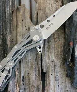 Quartermaster QTR-12, General Lee 2 3.55 in. Sheepsfoot S35VN Stonewashed Flipper