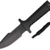 RPW Survival Knives RPW Model X-46 Utility Survival,One Piece A2 Tool Steel Construction w/ Armor Black CeraKote Finish, 5" Hollow Ground Standard Edge
