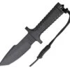 RPW Survival Knives RPW X46 5" Tanto Black, Combo Edge, w/ Khaki Nylon Sheath