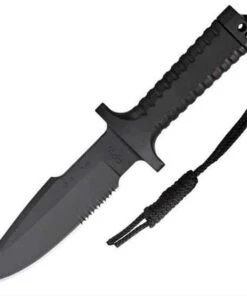 RPW Survival Knives RPW X46 6" Bowie Black, Combo Edge