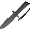 RPW Survival Knives RPW X46 6" Tanto Black, Plain Edge, w/ Khaki Nylon Sheath