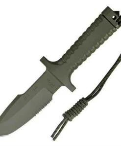 RPW Survival Knives RPW X46 5" Tanto OD, Combo Edge, w/ Khaki Nylon Sheath