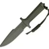 RPW Survival Knives RPW X46 6" Bowie OD, Plain Edge, w/ Khaki Nylon Belt Sheath
