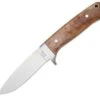 Rough Ryder Rough Rider RR176 Drop Point Hunter, 3.87" SS Plain Blade, Light Root Wood Handle, Black Nylon Sheath