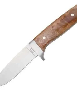 Rough Ryder Rough Rider RR176 Drop Point Hunter, 3.87" SS Plain Blade, Light Root Wood Handle, Black Nylon Sheath