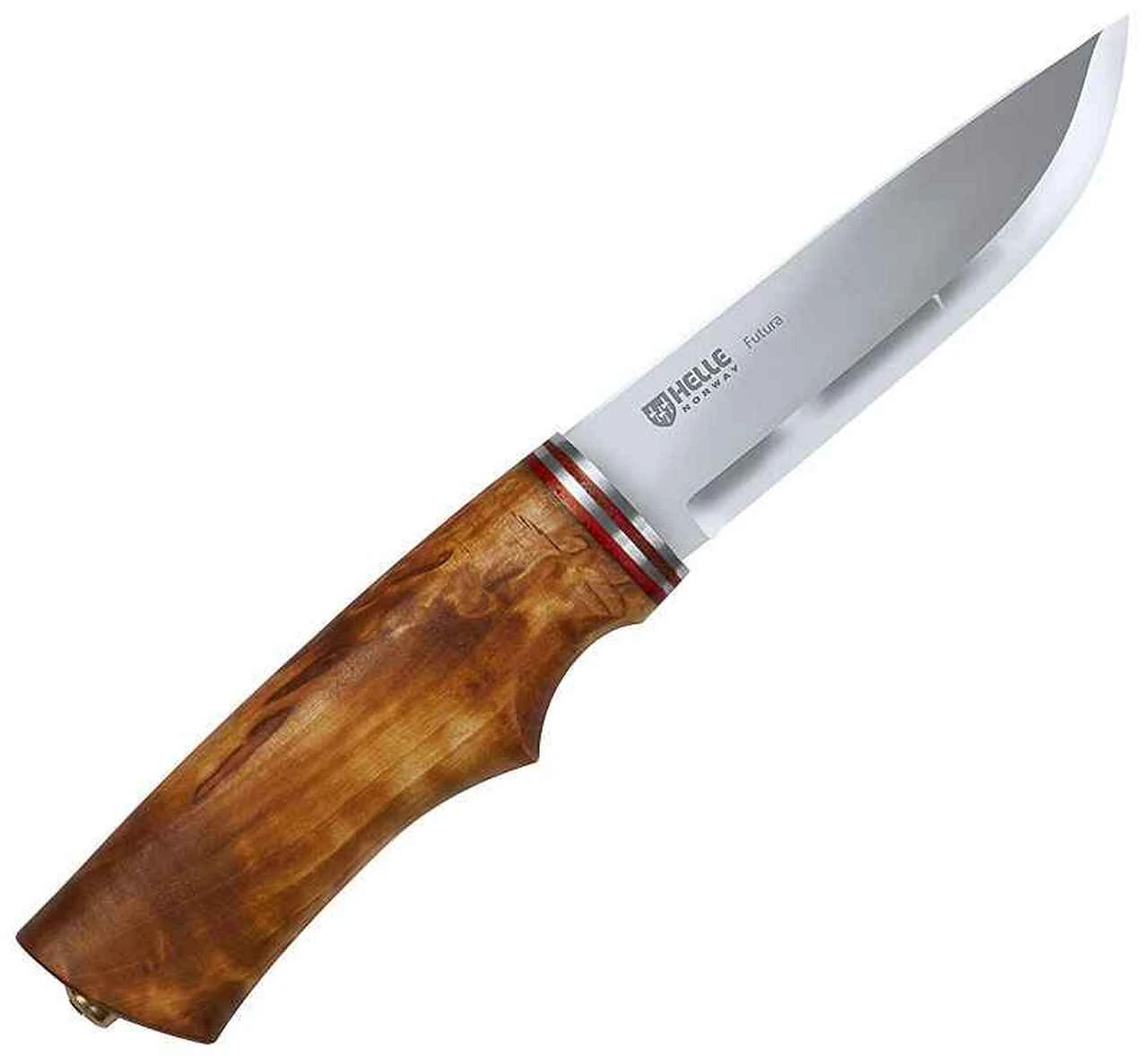 Helle Futura, Triple Laminated Stainless Steel, Curly Birch/Leather Handle 1 Helle Futura, Triple Laminated Stainless Steel, Curly Birch/Leather Handle