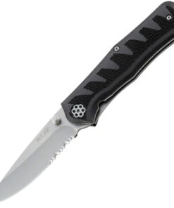 CRKT Ruger 1206 Crack Shot Compact, 3.15 in. Drop Point Combo Edge Blade, Ken Steigerwalt Design Outburst A/O Linerlock Folding Knife