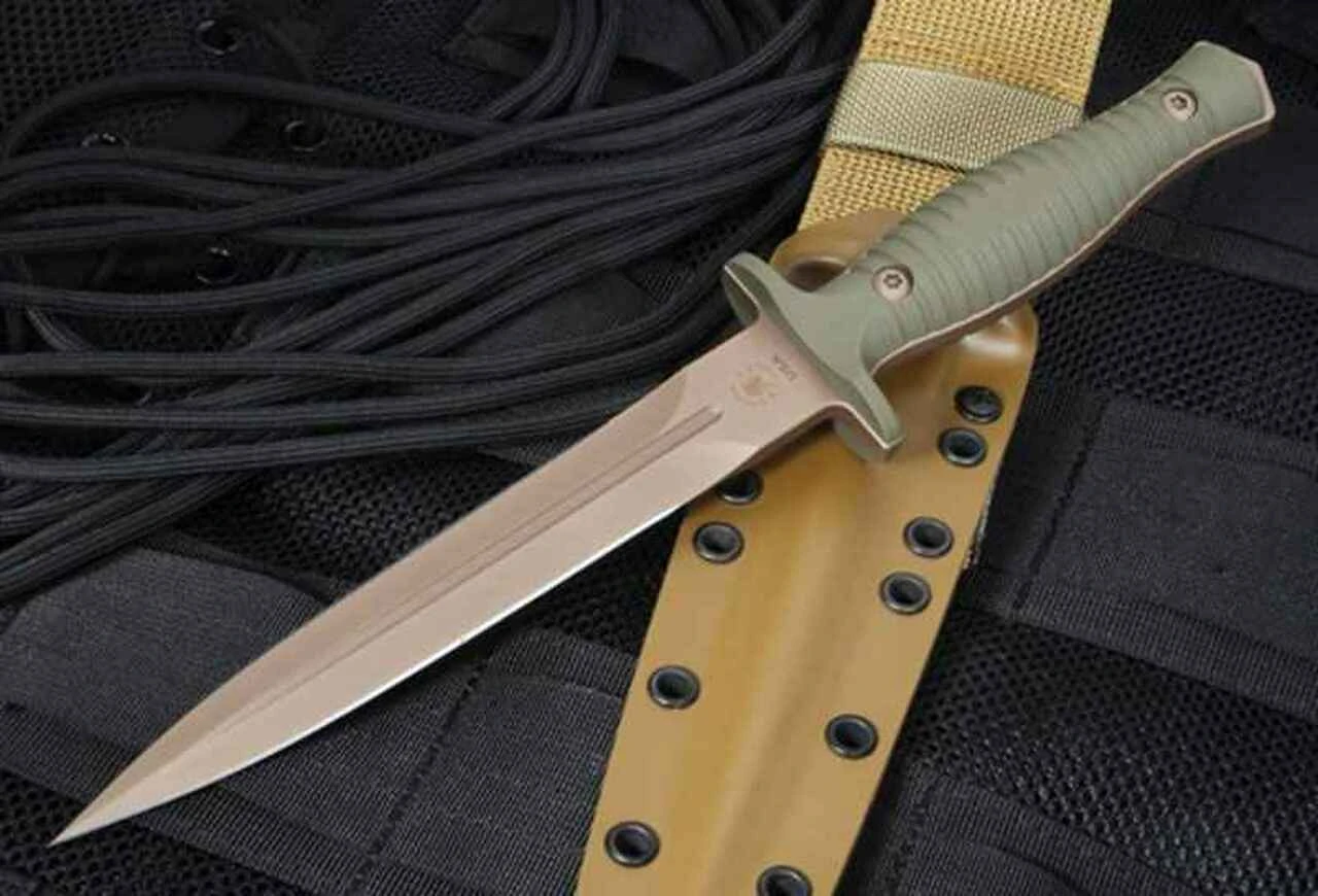 #Spartan Blades George V14 Dagger, CPM S35VN Earth Dagger, OD Green G10 Handle, Tan Kydex Sheath 1 #Spartan Blades George V14 Dagger, CPM S35VN Earth Dagger, OD Green G10 Handle, Tan Kydex Sheath