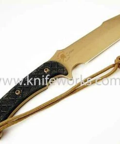 Spartan Blades Horkos Plain Flat Dark Earth Blade, Black Micarta Handles, Coyote Tan MOLLE Sheath