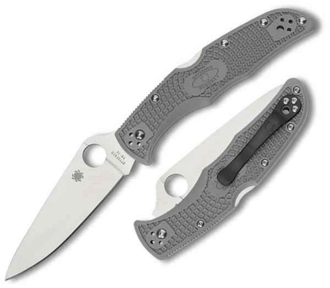 Spyderco Knives Spyderco C10FPGY Endura 4 Flat Ground, 3.75" VG-10 Blade, Gray FRN Handle 1 Spyderco Knives Spyderco C10FPGY Endura 4 Flat Ground, 3.75" VG-10 Blade, Gray FRN Handle