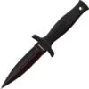 Schrade SCHF19 Small Boot Knife, 3.5" SS Plain Blade, Black Rubber Handle, Black Leather Sheath