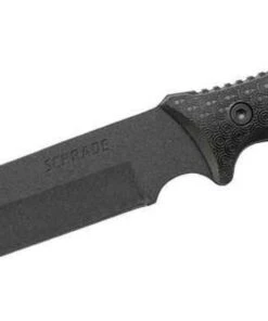 Schrade SCHF37 Full Tang, 7" 1095 Carbon Steel Plain Blade, TPE Overlay Handle, Sharpening Stone, Nylon Sheath