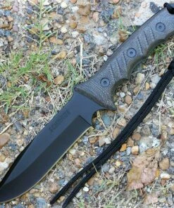 Schrade Extreme Survival Full Tang Clip Point Fixed Blade, SCHF3N, Black and Gray Micarta Handles, 12 in. Overall