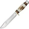 J. Adams Sheffield England J.A. Sheffield England Bowie, Carbon Steel, Genuine Stag Handle, Plain Edge