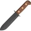 J. Adams Sheffield England J.A. Sheffield England M.O.D. Pattern Survival, Carbon Steel, Brown Wood Handle
