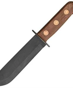 J. Adams Sheffield England J.A. Sheffield England M.O.D. Pattern Survival, Carbon Steel, Brown Wood Handle