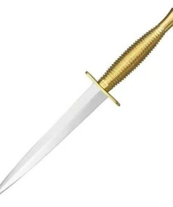 J. Adams Sheffield England J.A. Sheffield England Sykes Fairbairn Dagger, Nickle Plated Blade, Gold Plated Handle