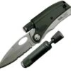 Tool Logic SLPro Series 1 Silver Serrated Blade w/LED Flashlight with Magnetic Base & Whistle