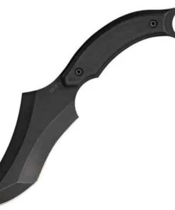 Krudo Knives Mini HAIKU, 4 1/4" blade with recurved bottom edge and curved false top edge. 1095 high carbon steel