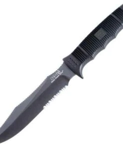 SOG Seal Team Elite, Black Zytel Handle, Black Blade, Combo Edge, Nylon Sheath (SOGSE37N)