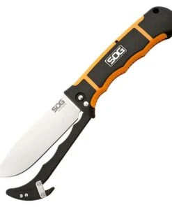 SOG Rotohook Fixed Blade, 8Cr13MoV, Black and Orange FRN Handle