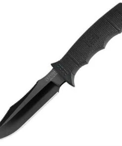 SOG 99024 Seal Pup Elite, 4.85" AUS-8 Plain Blade, Black Handle(E37S-N)