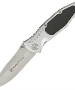 Smith and Wesson Smith & Wesson Bullseye Linerlock, Matte finish drop point blade