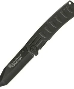 Smith and Wesson Smith & Wesson Bullseye Linerlock, Black finish stainless tanto blade with dual thumb studs