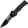 Smith and Wesson Smith & Wesson Black Ops 2, Black Aluminum Handle, Black Blade, Combo Edge
