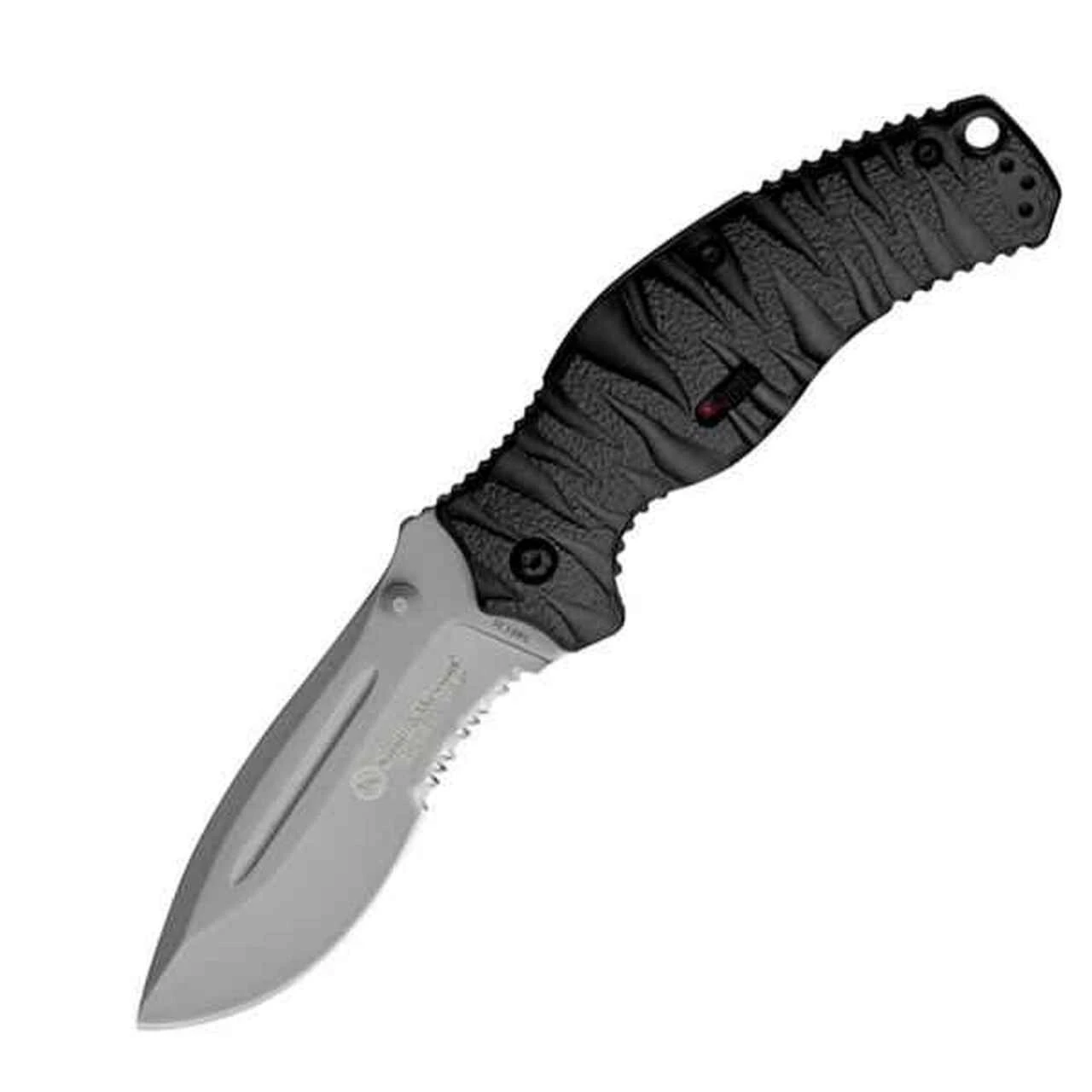 Smith and Wesson Assisted Opening Knife, 3.3" Satin Serrated 1 Smith and Wesson Assisted Opening Knife, 3.3" Satin Serrated