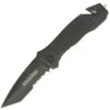 Smith and Wesson Smith & Wesson ExtremeOps Linerlock, with Glass Breaker, Black Blade, Combo Edge