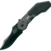 Smith and Wesson Smith & Wesson Military Police Magic Assisted Scoop Back Drop Point, Black Blade, Plain Edge