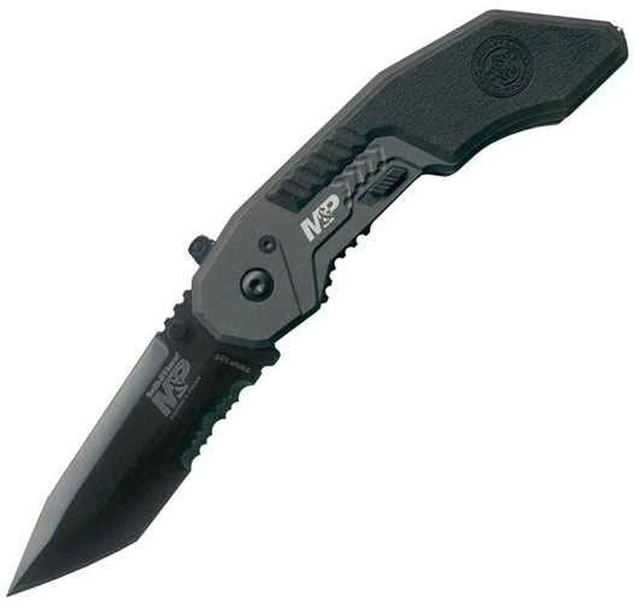 Smith and Wesson Smith & Wesson Military Police Magic Assisted Tanto, Black Blade, Combo Edge 1 Smith and Wesson Smith & Wesson Military Police Magic Assisted Tanto, Black Blade, Combo Edge