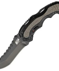 Smith and Wesson Smith & Wesson MAGIC Spring Assisted, Plain Edge, Black Aluminum Handle w/ Grey Insert
