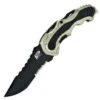 Smith and Wesson Smith & Wesson M&P MAGIC Assisted, 3.4" Black Combo Blade, Champagne Aluminum Handles