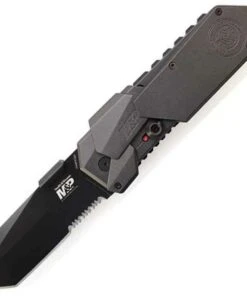 Smith and Wesson Smith & Wesson Military & Police M.A.G.I.C. Assisted Opening Knife, 3 1/2 in. Combo Tanto Blade Aluminum Handle