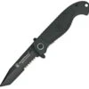 Smith and Wesson Smith & Wesson Special Tactical Linerlock. Partially serrated black finish blade