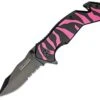Tac Force Zebra Stripe Rescue, High Carbon Steel, Anodized Aluminum Handle