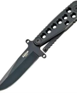 Timberline Tactical ECS. 8 1/4", Drop Point Blade, Black Zytel Handles, ComboEdge