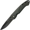 Timberline Linerlock. 3 3/4" Closed, Black Ceramic Blade w/Mother-of-pearl Inlaid Dual Thumb Stud, Black Aluminum Handles