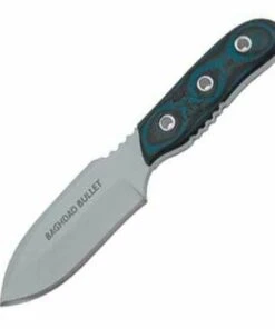 Tops Baghdad Bullet, Blue / Black Linen Micarta Handles