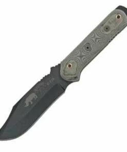 Tops Black Rhino, Black Linen Micarta Handles