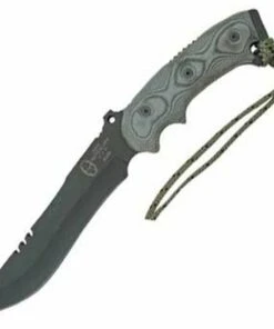 Tops Anaconda Bowie, Black Linen Micarta, Nylon Sheath