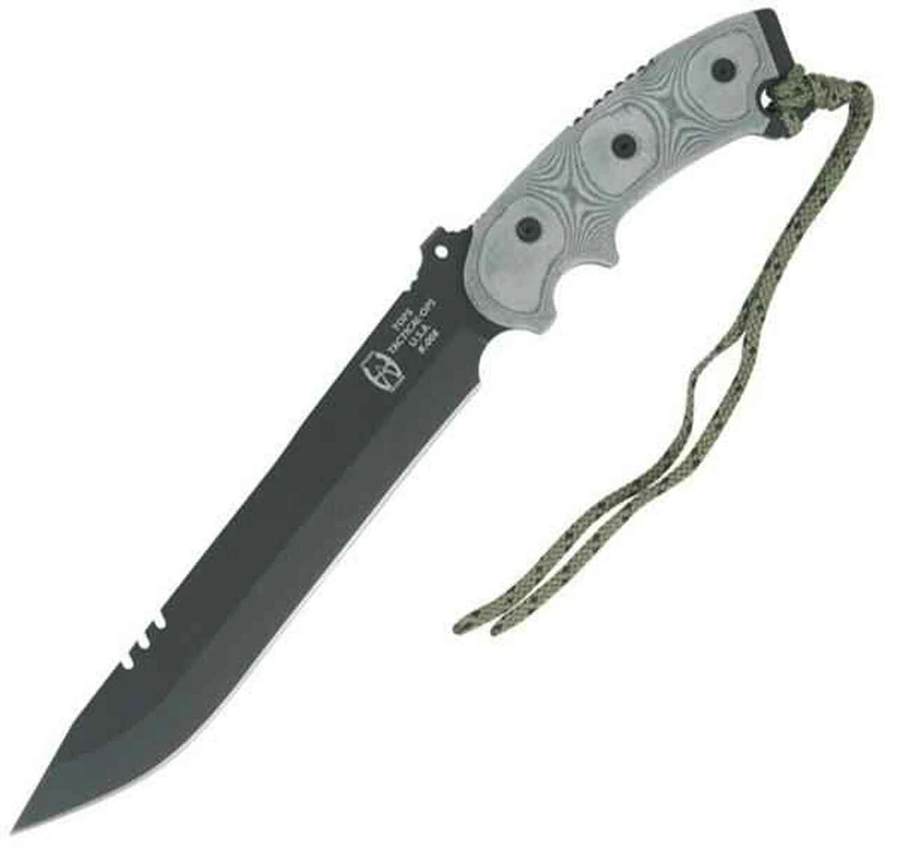 Tops Anaconda Hunters Point, Black linen micarta handles 1 Tops Anaconda Hunters Point, Black linen micarta handles