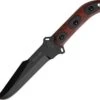 TOPS Black Heat, Red & Black G10 Handle, w/ Black Kydex Sheath